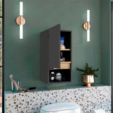 Armario de Baño Laurent Plomo y Duna 30x62cm Flotante - Muebles para Baño | Bylmo