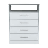 Cómoda Continental Blanco 84x109.6cm con Cuatro Cajones - Cajoneras y Comodas | Bylmo