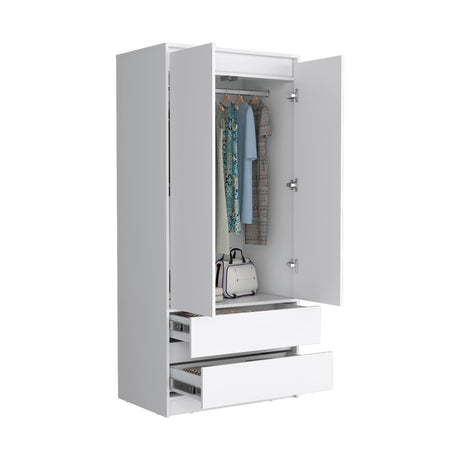Closet Austin Blanco 80x180cm Con Cuatro Compartimientos - Closets | Bylmo