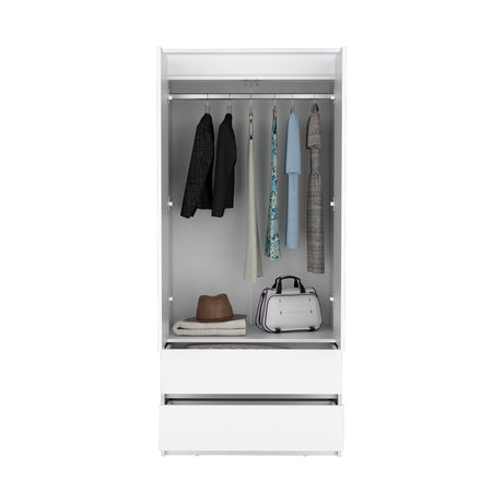 Closet Austin Blanco 80x180cm Con Cuatro Compartimientos - Closets | Bylmo