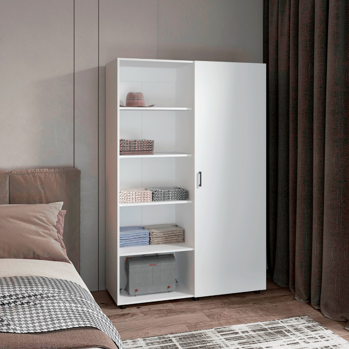 Closet Eco 120 Blanco 120.1x184cm Con Seis Compartimientos - Closets | Bylmo