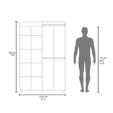 Closet Eco 120 Blanco 120.1x184cm Con Seis Compartimientos - Closets | Bylmo