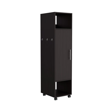 Closet Custer Wengue 40x160cm Con Tres Compartimientos y Puertas - Closets | Bylmo