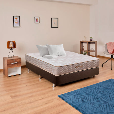 Combo Base Cama y Colchón Litium Doble 140x190cm Medio Firme - Colchones | Bylmo