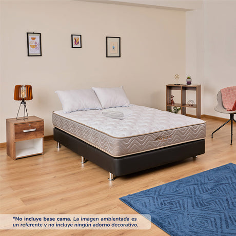 Combo Colchón Litium Doble 140x190cm Medio Firme Con Dos Almohadas - Colchones | Bylmo