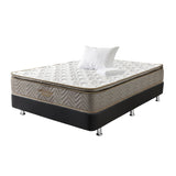 Combo Base Cama y Colchón Litium Pillow Sencillo 100x190cm Negro Medio Firme Ortopédico - Colchones | Bylmo