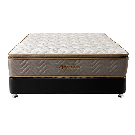 Combo Base Cama y Colchón Litium Pillow Sencillo 100x190cm Negro Medio Firme Ortopédico - Colchones | Bylmo
