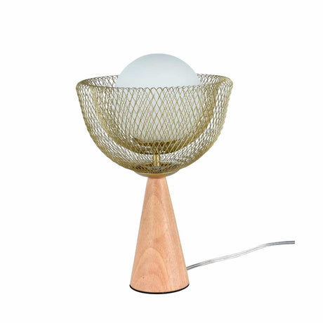 Lámpara de Mesa Mel Dorado 25x38cm con Bombilla - Iluminacion | Bylmo