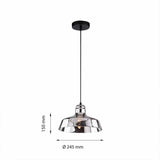 Lámpara Colgante Rio Plateado 24x15cm de Techo con Bombilla - Iluminacion | Bylmo