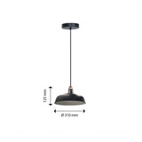 Lámpara Colgante Yang Negro 30x110cm de Techo con Bombilla - Iluminacion | Bylmo