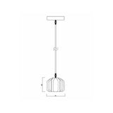 Lámpara Colgante Avril Dorado 9x17cm de Techo con Bombilla - Iluminacion | Bylmo