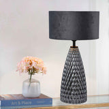 Lámpara de Mesa Santana Negro 25x46cm con Bombilla - Iluminacion | Bylmo