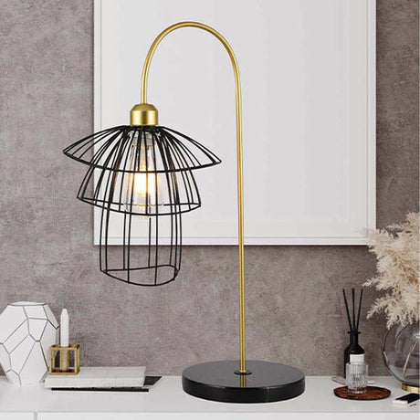 Lámpara de Mesa Flora Negro 25x65cm con Bombilla - Iluminacion | Bylmo