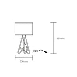 Lámpara De Mesa Yuna Oro Rosa 25x45cm Con Bombilla LED - Iluminacion | Bylmo