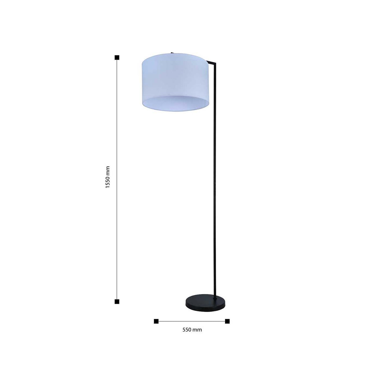 Lámpara de Piso Shann Negro 33x56cm con Bombilla - Iluminacion | Bylmo