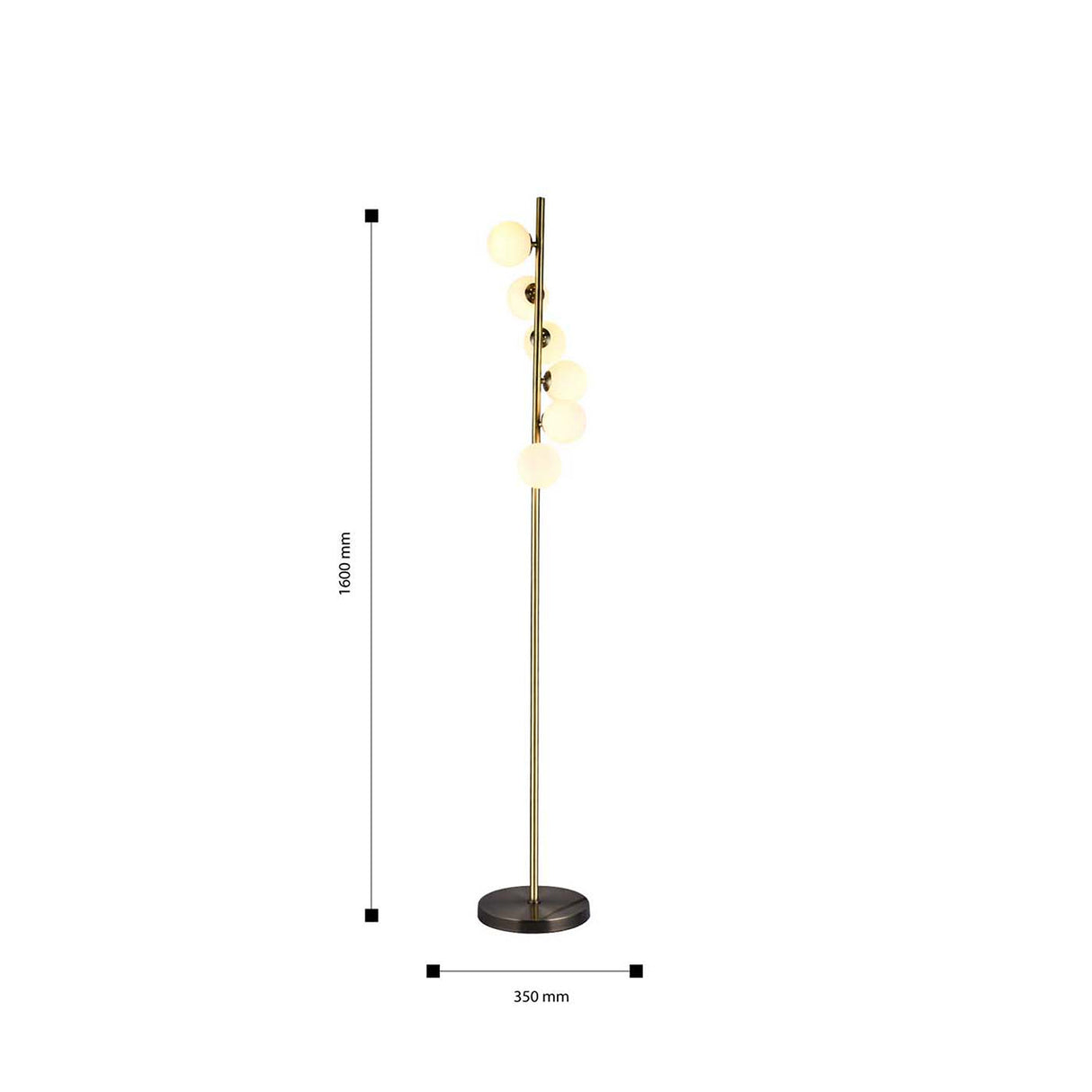 Lámpara de Piso Marge Dorado 35x155cm sin Bombilla - Iluminacion | Bylmo