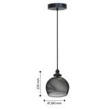 Lámpara Colgante Kimi Negro 28x120cm de Techo con Bombilla - Iluminacion | Bylmo