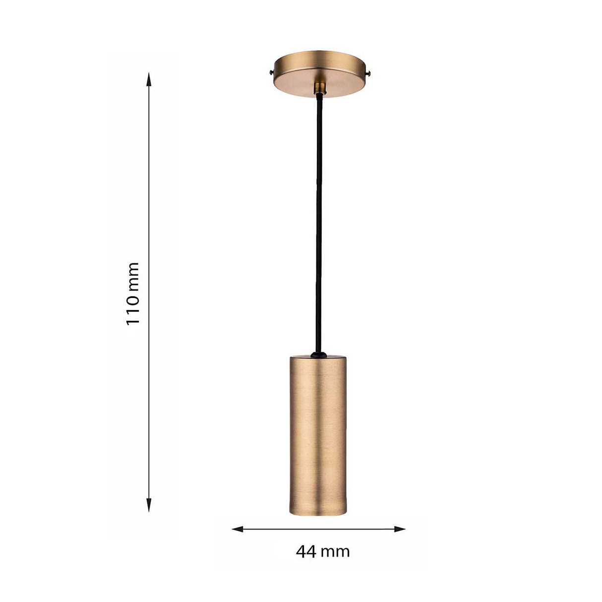 Lámpara Colgante Tita Dorado 10x93cm de Techo con Bombilla - Iluminacion | Bylmo