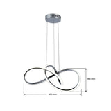 Lámpara Colgante Selene Cromado 40x118cm de Techo sin Bombilla - Iluminacion | Bylmo
