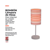 Lámpara de Mesa Bombon Multicolor 14x40cm con Bombilla - Iluminacion | Bylmo