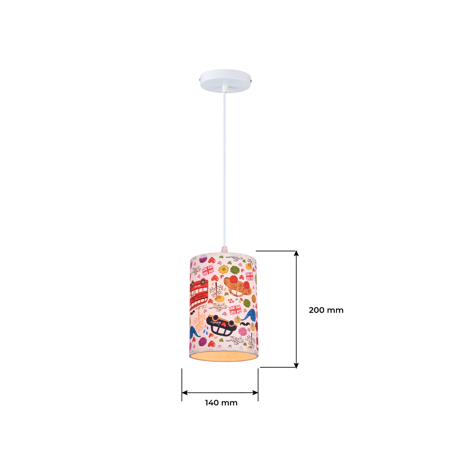 Lámpara Colgante Meteoro Multicolor 14x120cm de Techo con Bombilla - Iluminacion | Bylmo