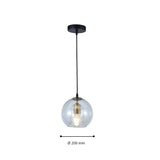 Lámpara Colgante Janet Transparente 20x120cm de Techo con Bombilla - Iluminacion | Bylmo