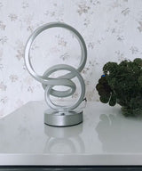 Lámpara de Mesa Vulcano Plateado 18x36cm sin Bombilla - Iluminacion | Bylmo