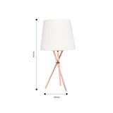 Lámpara de Mesa Yuga Blanco 18x65cm con Bombilla - Iluminacion | Bylmo