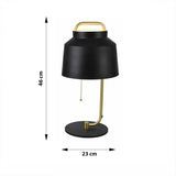Lámpara de Mesa Marie Negro 23x46cm con Bombilla - Iluminacion | Bylmo