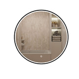 Espejo Led Redondo De Pared Moderno 60x60cm con Marco Metálico - Espejos Decorativos | Bylmo