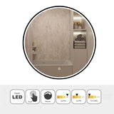 Espejo Led Redondo De Pared Moderno 60x60cm con Marco Metálico - Espejos Decorativos | Bylmo