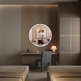 Espejo Led Redondo De Pared Moderno 60x60cm con Marco Metálico - Espejos Decorativos | Bylmo