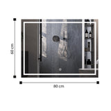 Espejo Led Cuadrado Moderno 60x80cm Sin Marco - Espejos Decorativos | Bylmo