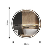 Espejo Led Redondo Moderno 60x60cm Sin Marco - Espejos Decorativos | Bylmo