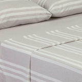 Juego de Sabanas Equilibrio Beige Claro para Cama King 200 X 200 Cm Rayas - Sabanas | Bylmo