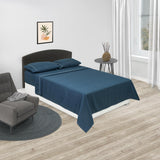 Juego de Sabanas Basic Azul Oscuro para Cama Queen 160 X 190 Cm Fondo Entero - Sabanas | Bylmo