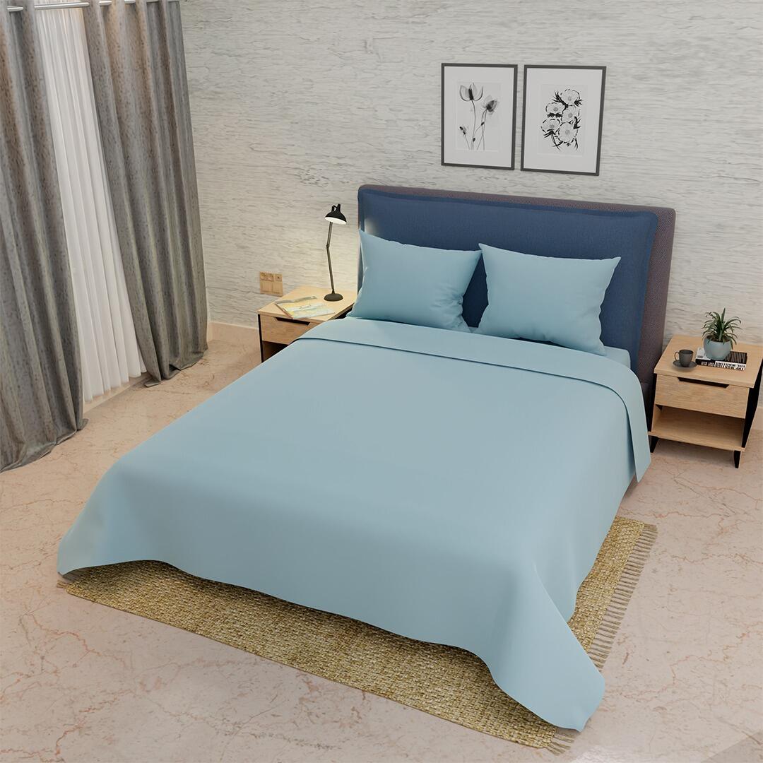 Juego de Sabanas My House Azul Cielo para Cama King 200 X 200 Cm Fondo Entero - Sabanas | Bylmo