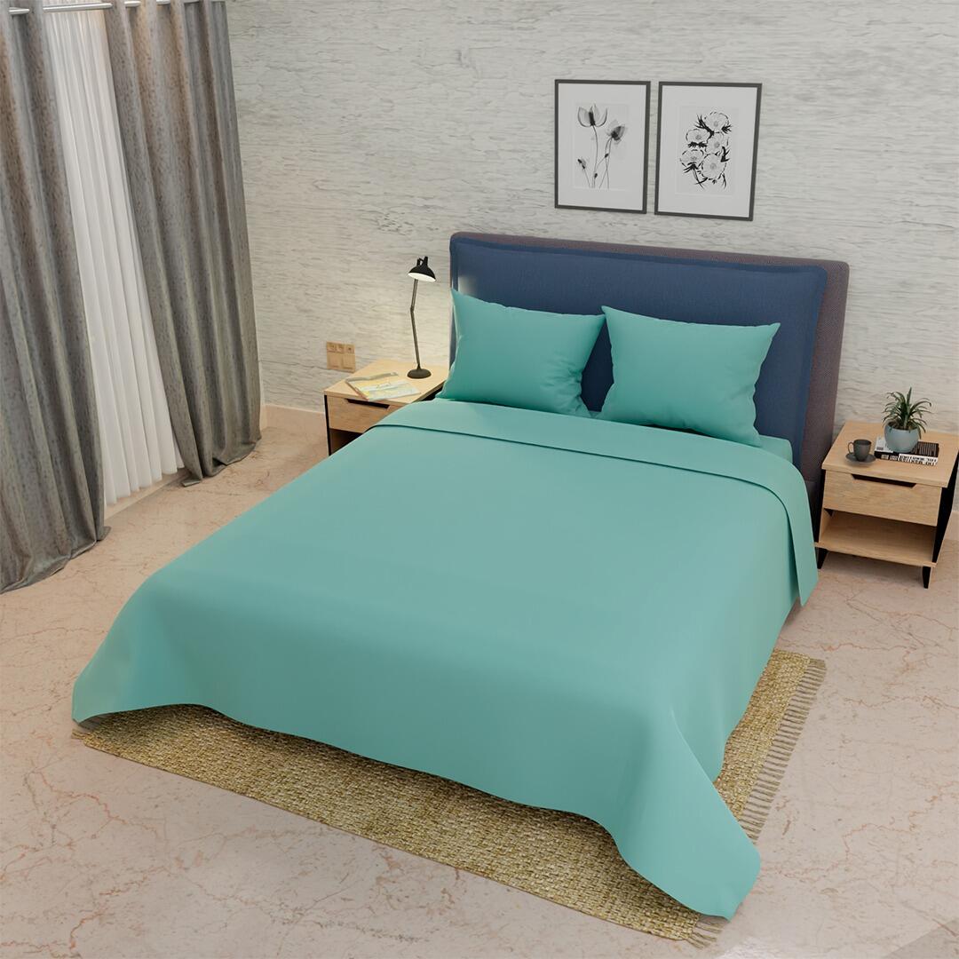 Juego de Sabanas My House Verde Menta para Cama Queen 160 X 190 Cm Fondo Entero - Sabanas | Bylmo