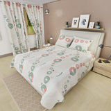 Juego de Sabanas Limila Blanco y Rojo para Cama Sencillo 100 X 190 Cm Círculos - Sabanas | Bylmo