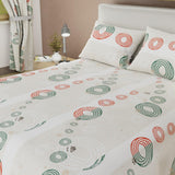 Juego de Sabanas Limila Blanco y Rojo para Cama Sencillo 100 X 190 Cm Círculos - Sabanas | Bylmo