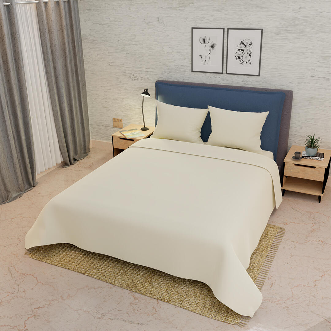 Juego de Sabanas Elegant Crema para Cama King 200 X 200 Cm Fondo Entero - Sabanas | Bylmo