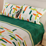 Juego de Sabanas Limila Blanco y Verde para Cama Queen 160 X 190 Cm Manchas - Sabanas | Bylmo