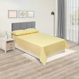 Juego de Sabanas Cotton Sense Amarillo para Cama Doble 140 X 190 Cm Fondo Entero - Sabanas | Bylmo