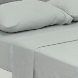 Juego de Sabanas Cotton Sense Gris Claro para Cama Doble 140 X 190 Cm Fondo Entero - Sabanas | Bylmo