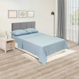 Juego de Sabanas Cotton Sense Azul Claro para Cama Doble 140 X 190 Cm Fondo Entero - Sabanas | Bylmo