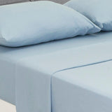 Juego de Sabanas Cotton Sense Azul Claro para Cama Doble 140 X 190 Cm Fondo Entero - Sabanas | Bylmo