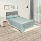 Juego de Sabanas Cotton Sense Verde Menta para Cama Queen 160 X 190 Cm Fondo Entero - Sabanas | Bylmo