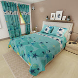 Juego de Sabanas Limila Verde Menta y Blanco para Cama Queen 160 X 190 Cm Estrellas - Sabanas | Bylmo