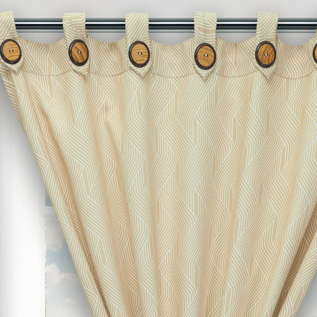 Cortina Blackout Cubista Camel 270x220cm Horizontal Argolla - Cortinas y Persianas | Bylmo