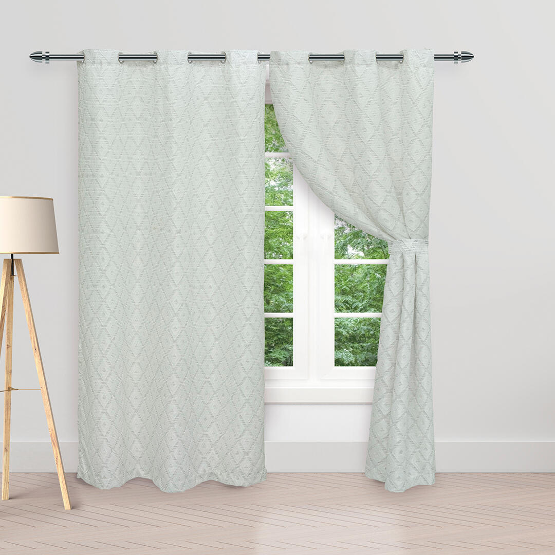 Cortina Fique Blanco 270x220cm Horizontal Argolla - Cortinas y Persianas | Bylmo